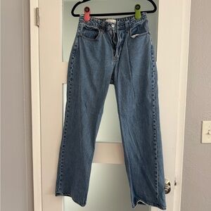 Abercrombie & Fitch Blue Straight Leg Jeans CURVE LOVE